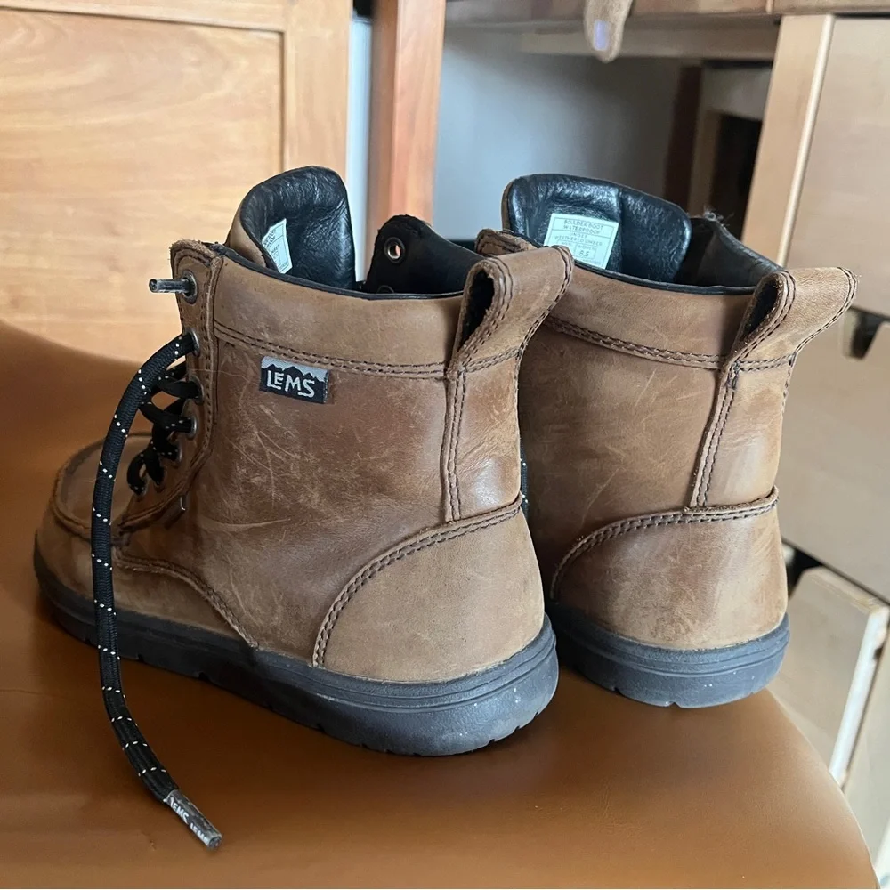 LEMS Women's Lace Up Boots - Brown - Picture 4 of 4